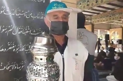 بر پای مراسم عزاداری خادمیاران رضوی در گلزار شهدای کرمانشاه