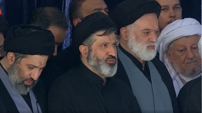 حضور ملا قادر قادری امام جمعه پاوه در مراسم وداع با رهبر انقلاب