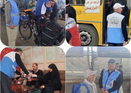 تدام خدمت در موکب امدادو راهنمایی زوار کار گزاران حج و زیارت کرمانشاه